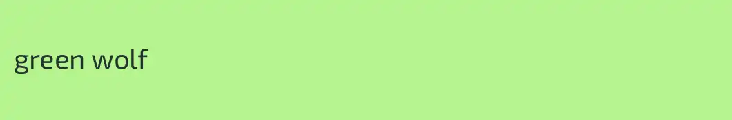 green wolf